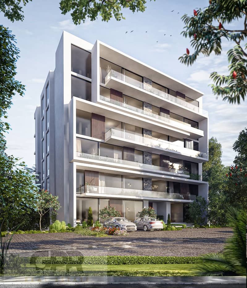 شقة ارضي بجاردن للبيع امام هايد بارك 160 م في ذا كريست التجمع الخامس Ground apartment with garden in The Crest New Cairo