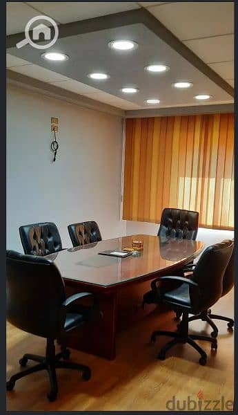 Office for Rent in Nasr City, Cairo - مكتب مفروش بأول مكرم عبيد الرئيسى بمبنى اداري بالكامل 5 غرف بالتكيفات