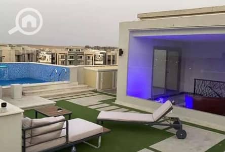 3 Bedroom Penthouse for Sale in New Cairo, Cairo - Penthouse with jacuzzi (immediate delivery) in Fifth Settlement ready for viewing and delivery in Fifth Settlement with installments next to the American University in a special location new cairo auc