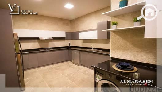 3 Bedroom Flat for Sale in New Cairo, Cairo - Apartment for sale 200m fully finished with air conditioning in the compound next to the American University, with installment options in a prime location, New Cairo AUC.