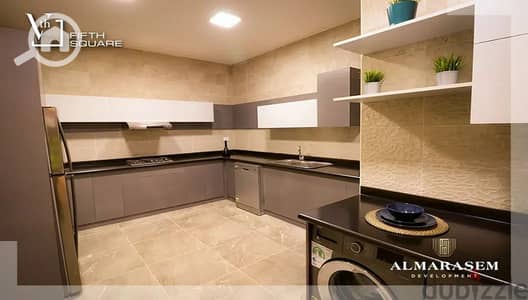 4 Bedroom Flat for Sale in New Cairo, Cairo - Apartment for sale 210m fully finished with air conditioning ready for inspection and delivery in Fifth Settlement with installment next to the American University in a prime location new cairo auc apartment