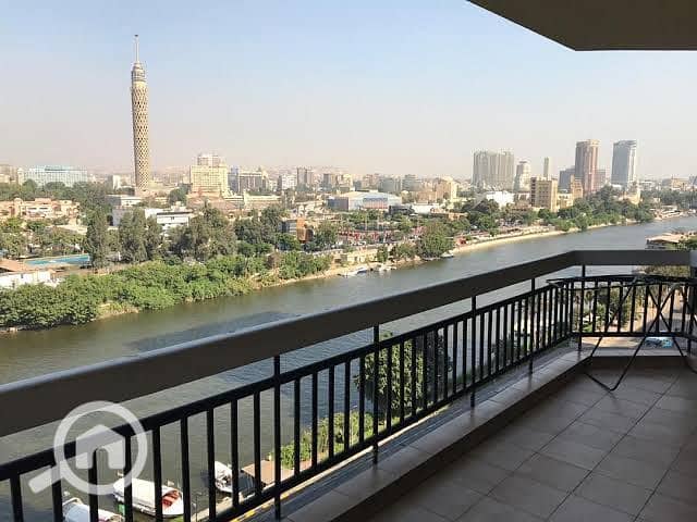 شقه للبيع ببرج علي كورنيش المعادي(جاهز للمعاينه)متشطبه بالفرش فيو نيل