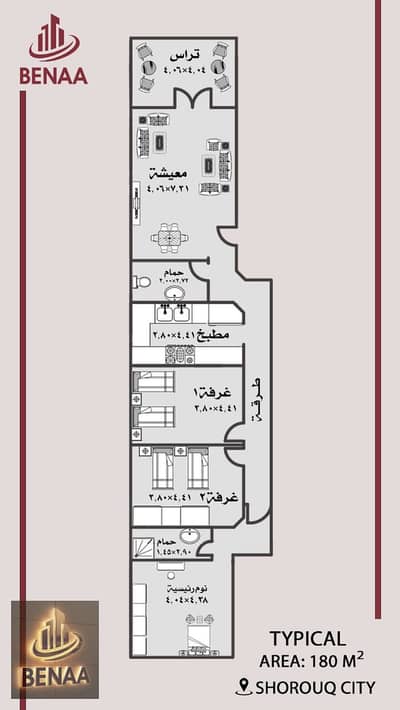 3 Bedroom Apartment for Sale in Shorouk City, Cairo - 1000037594. jpg