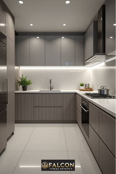 2 Bedroom Flat for Sale in Sheraton, Cairo - Can porcelain tiles revolutionize your kitchen's look_. jpeg