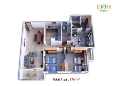 3 Bedroom Flat for Sale in Obour City, Cairo - 176متر. jpg