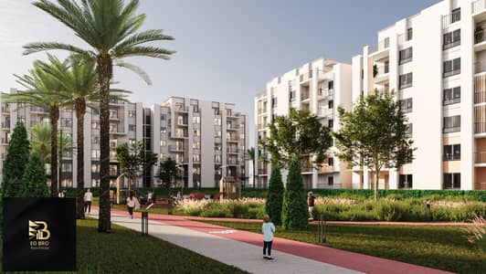 3 Bedroom Apartment for Sale in Sheikh Zayed, Giza - 09 - Landscape Render 04 - Copy. jpg