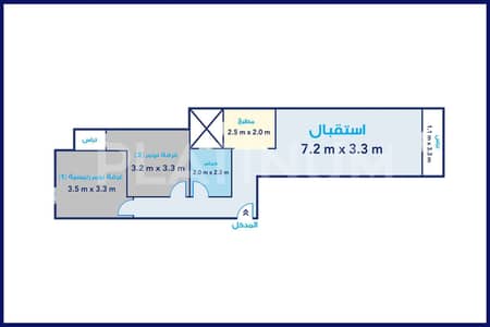 شقة 2 غرفة نوم للبيع في سموحة، الإسكندرية - WM. png