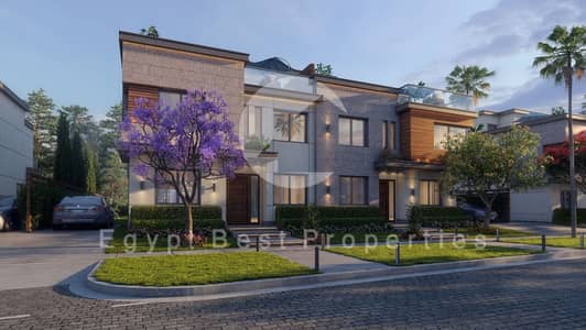 6 Bedroom Twin House for Sale in New Cairo, Cairo - twinhouseAfront. jpg