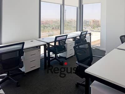 Office for Rent in New Cairo, Cairo - Private office space for 5 persons in Arabella New Cairo