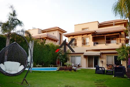 5 Bedroom Villa for Rent in New Cairo, Cairo - Luxury Furnished Stand Alone with pool For Rent in Moon Valley 1 - New Cairo