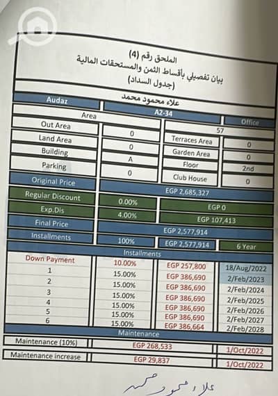 مکتب  للبيع في العاصمة الإدارية الجديدة، القاهرة - audaz. jpeg