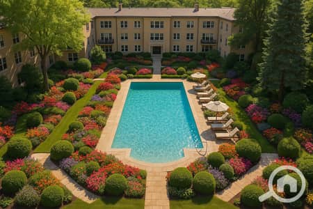 فلیٹ 3 غرف نوم للبيع في الشيخ زايد، الجيزة - 20250430_1550_Luxurious Garden Oasis_simple_compose_01jt3bvt8sfwd996d3m1792p06. png