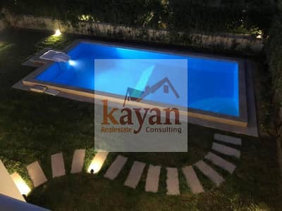 4 Bedroom Townhouse for Rent in New Cairo, Cairo - توين هاوس للايجار بحمام سباحه مفروش