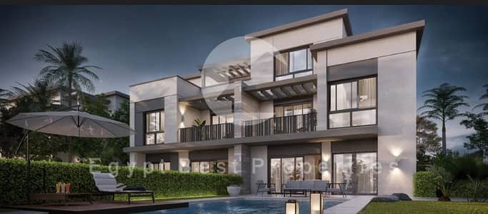 توين هاوس 5 غرف نوم للبيع في القاهرة الجديدة، القاهرة - Town House with Swimming Pool  Swanlake Residence. png