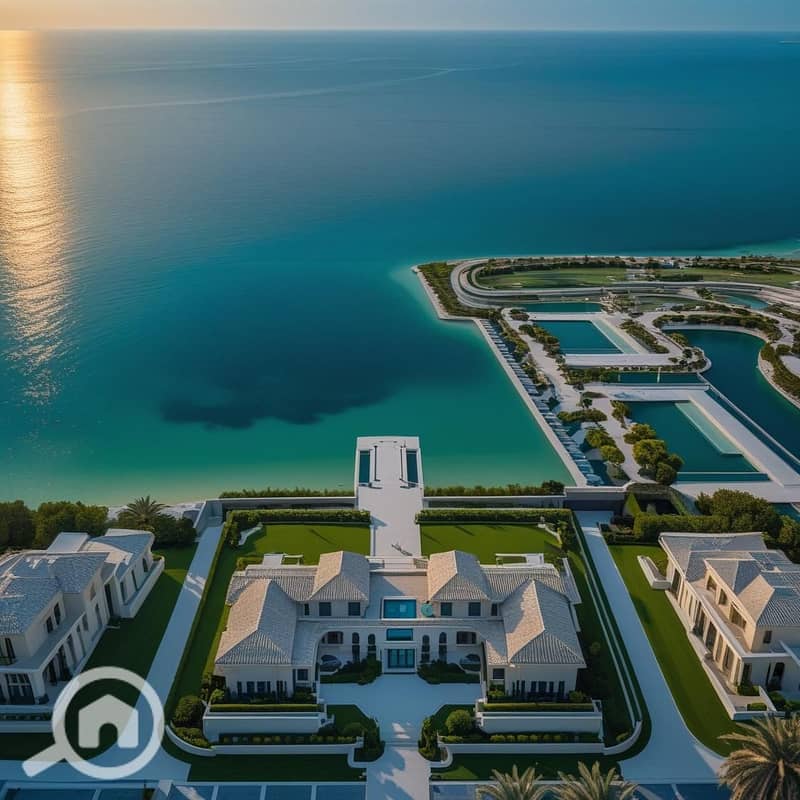 2 _Concept_ The Dual-View Throne of Marina 2. _Visuals_ Breathtaking aerial drone shot capturing the vast 11,730m² estate in Marina 2 (Nady El Sayarat zone). Clearly show its prime first-row position with the tu (2). jpg