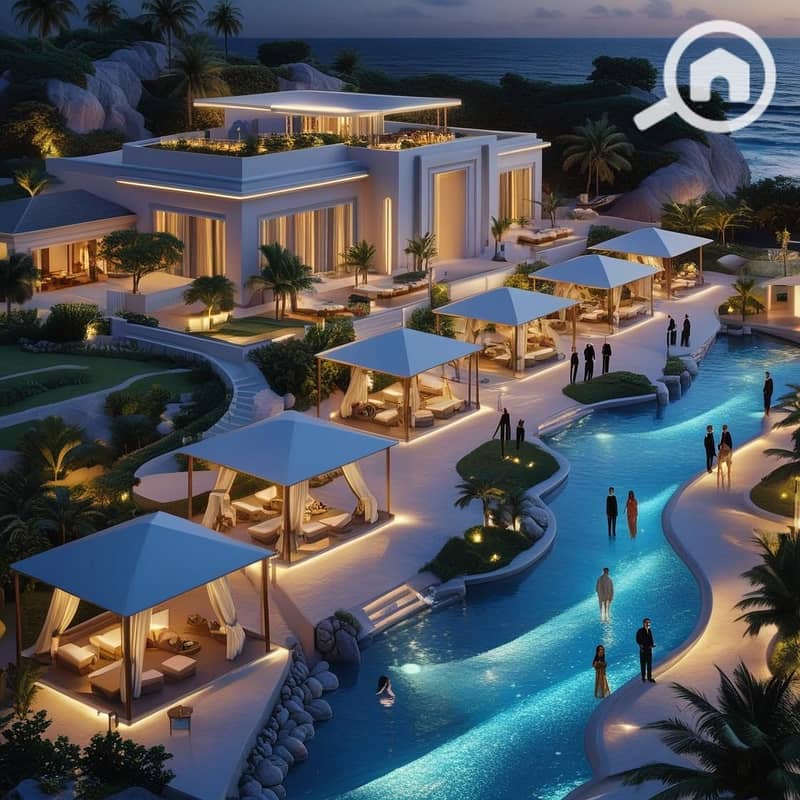 14 _Concept_ The Birth of a 7-Star North Coast Legend. _Visuals_ A futuristic, aspirational rendering of the 11,730m² estate transformed into an ultra-luxurious boutique hotel or an exclusive private resort. Show ele. jpg