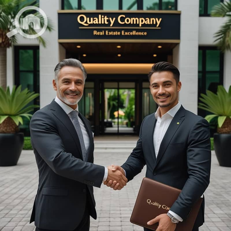 15 Eye-level, welcoming, and highly professional medium shot. The scene is dominated by __two impeccably dressed businessmen, exuding palpable realism in their features, skin texture, hair, and expressions (e. g. , su. jpg
