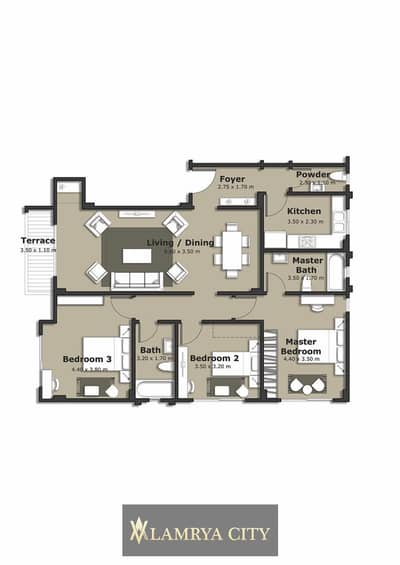 3 Bedroom Apartment for Sale in New Cairo, Cairo - الاندلس2 ساره. jpg