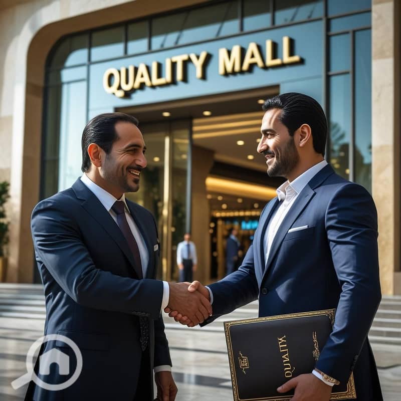 13 Create an iconic exterior daytime photograph, hyper-realistic and indistinguishable from a professional DSLR shot. _Subject 1 (e. g. , Client)_ A distinctly real-looking, successful Egyptian businessman, approx. (2). jpg
