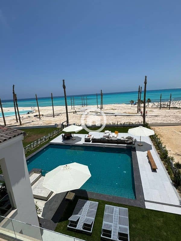اخر فيلا علي البحرررر جاهزه للبيع في هاسيندا الساحل بالم هيلز Hacienda