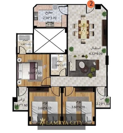3 Bedroom Apartment for Sale in New Cairo, Cairo - الاندلس 240 2. jpg