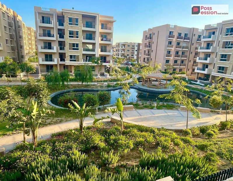 Ground floor apartment with a large garden area, 3 rooms, for sale without down payment and in installments over 12 years in Taj City Compound - Ansicht 3