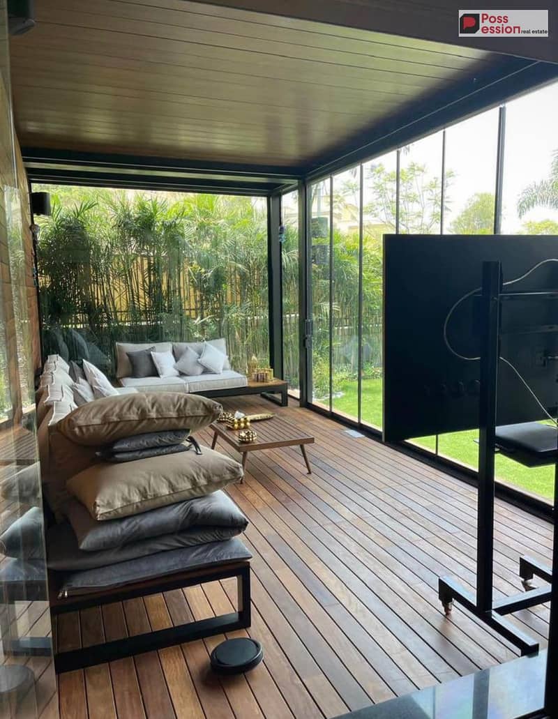 Ground floor apartment with a large garden area, 3 rooms, for sale without down payment and in installments over 12 years in Taj City Compound - Ansicht 4