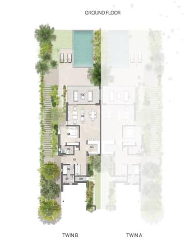 توين هاوس 4 غرف نوم للبيع في الساحل الشمالي، مطروح - Twin House at B6 Silver Sands (bahary)