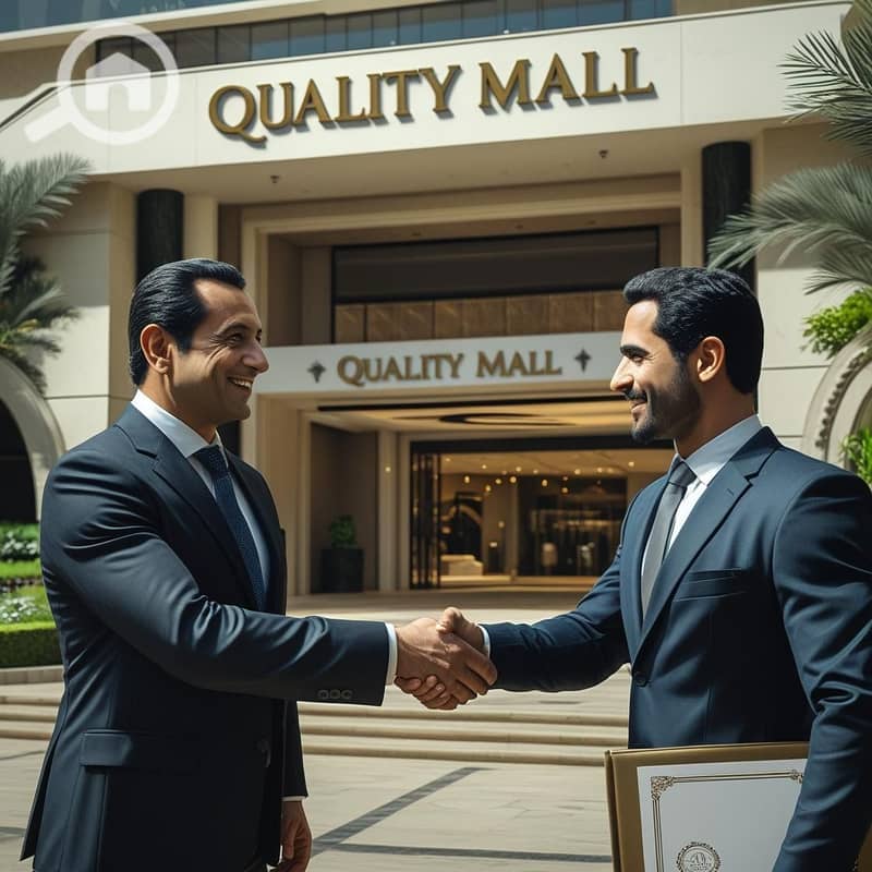 14 Create an iconic exterior daytime photograph, hyper-realistic and indistinguishable from a professional DSLR shot. _Subject 1 (e. g. , Client)_ A distinctly real-looking, successful Egyptian businessman, approx. lat. jpg