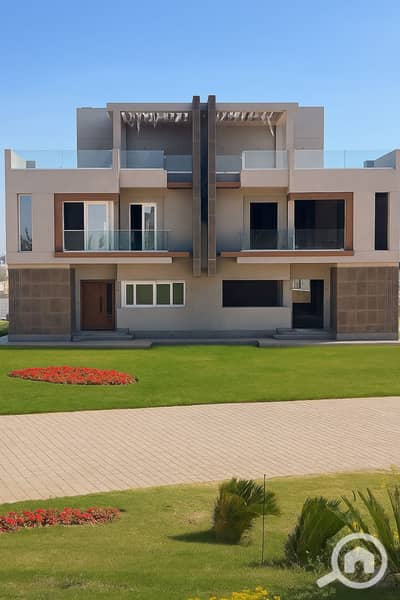4 Bedroom Twin House for Sale in Sheikh Zayed, Giza - 20250621_1658_حديقة وألوان طبيعية_remix_01jy9cdkq8fyerc8v17tjjvp2h. png