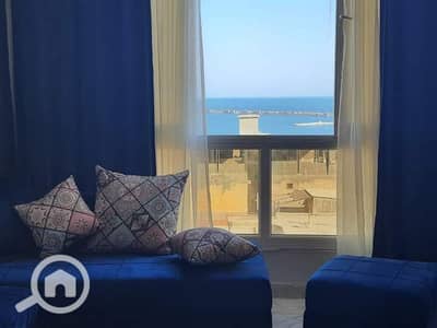 شقة 3 غرف نوم للايجار في محطة الرمل، الإسكندرية - مفروش ازريطة 160م فيو بحر 3غرف وريسبشن 3ق شارع سوتر