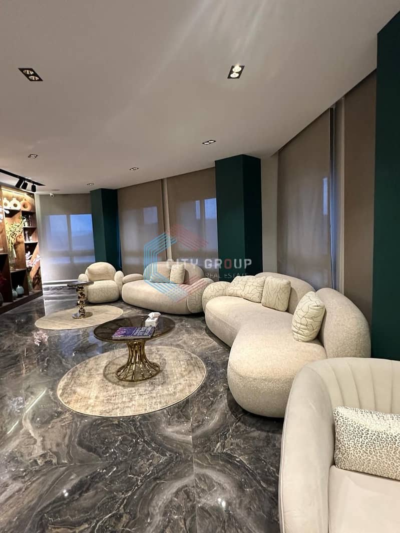 Furnished office for rent for a major company in Zahraa El Maadi, 190 square meters