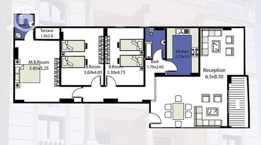 3 Bedroom Flat for Sale in New Cairo, Cairo - شقة 195 م في اللوتس الشمالية التجمع الخامس القاهرة الجديدة