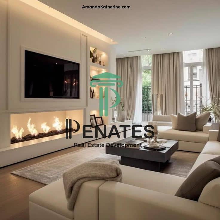 9 31 Stunning Fireplace Wall Ideas with a TV for…. jpeg