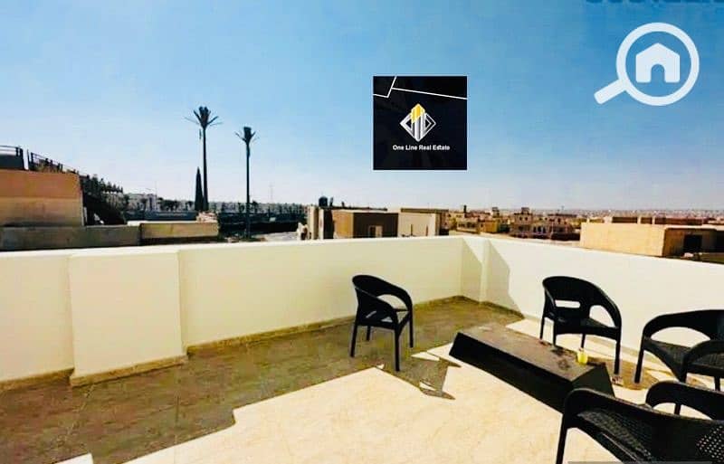 شقه رووف استديو بالحي التاسع فرش مميز علي الممشي السياحي