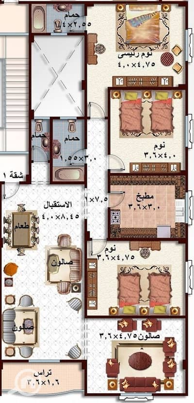فلیٹ 3 غرف نوم للبيع في مدينة الشروق، القاهرة - أفضل تقسيم فى الشروق 196م واجهة بحرى فيو مفتوح
