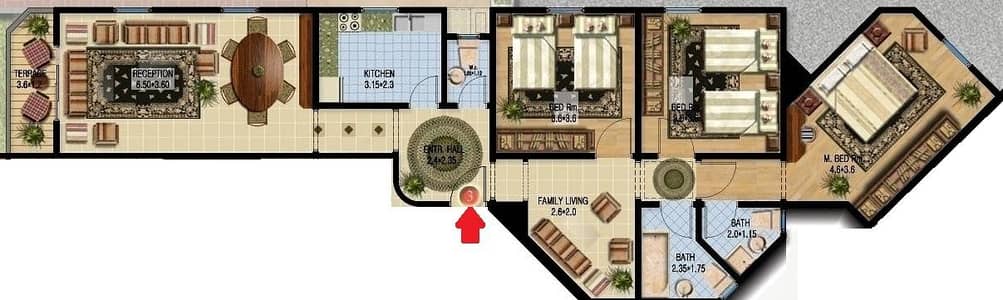 3 Bedroom Flat for Sale in Shorouk City, Cairo - 160م امامى دوررابع المنطقة السادسة استلام5شهوردوررابع باساسنيرقسط18شهر