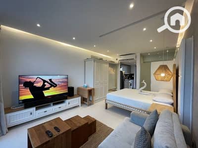 كبينة 1 غرفة نوم للايجار في الساحل الشمالي، مطروح - luxury cabin for rent in hacienda bay U5