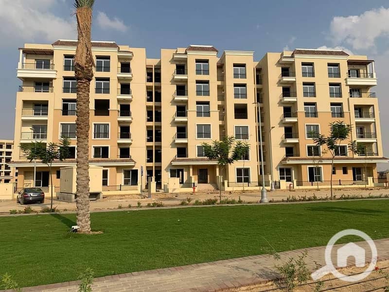 شقة للبيع 3 غرف بفيو جاردن فى كمبوند سراي بجوار مدينتي sarai new cairo