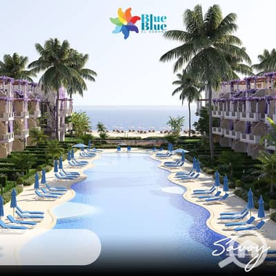 2 Bedroom Chalet for Sale in Ain Sukhna, Suez - شاليه للبيع 100م قرية بلو بلو العين السخنة بفيو علي البحر مباشرة Blue