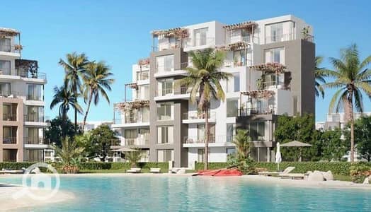شاليه 3 غرف نوم للبيع في الساحل الشمالي، مطروح - أقل سعر شاليه 3 غرف للبيع في SeaShore هايد بارك - lagoon and Sea view