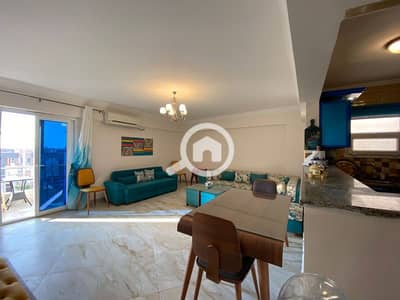 3 Bedroom Chalet for Rent in North Coast, Matruh - شاليه 3 غرف للايجار في مارسيليا بيتش 4 بفيو ع البسين مكيف بالكامل