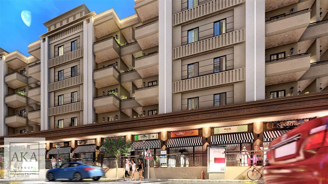 شـــقــة مميـــزة من أكـــــ جروب للتنميـــة العقاريـــة ــــــــا 3 غرف بمســاحـــــة M²120 (بميدان أكــا) مباشرة داخل كمبوند بـــ وسط مدينة الغردقة