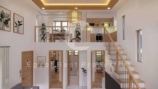دوبلكس 3 غرف نوم للبيع في القاهرة الجديدة، القاهرة - Modern-Loft-Type-Small-House-Design-5mx7m-1. jpg