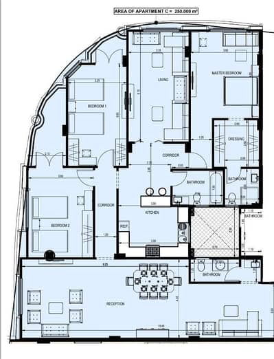 3 Bedroom Flat for Sale in New Damietta, Damietta - شقة للبيع في الاكثر تميزا بحرى غربى ثانى علوي 250 متر بقطعة ناصية