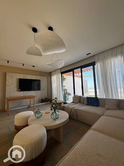 2 Bedroom Chalet for Sale in Ain Sukhna, Suez - شاليه للبيع فى ازها السخنه متشطب بالتكييفات استلام فورى