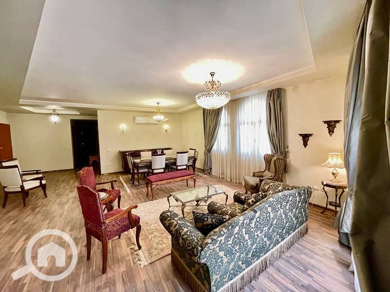 شقة168م مفروش فاخرة بكمبوند المرام لاندمارك خطوات منGarden8 & WaterWay