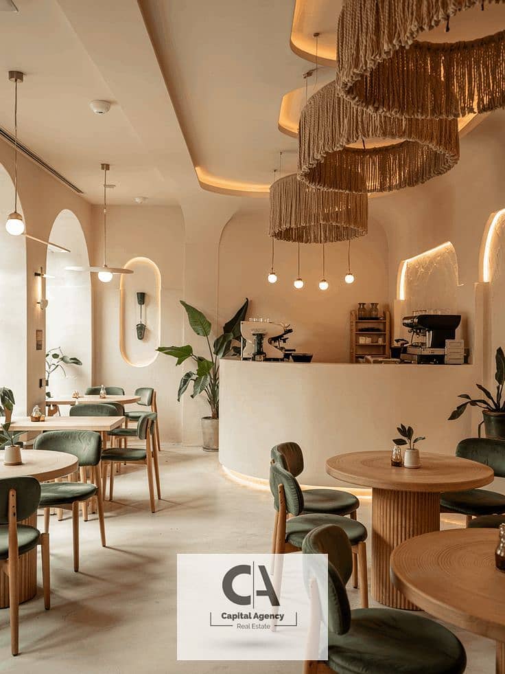 3 Warm and Inviting Cafe Interior with Soft Lighting Accents. jpg