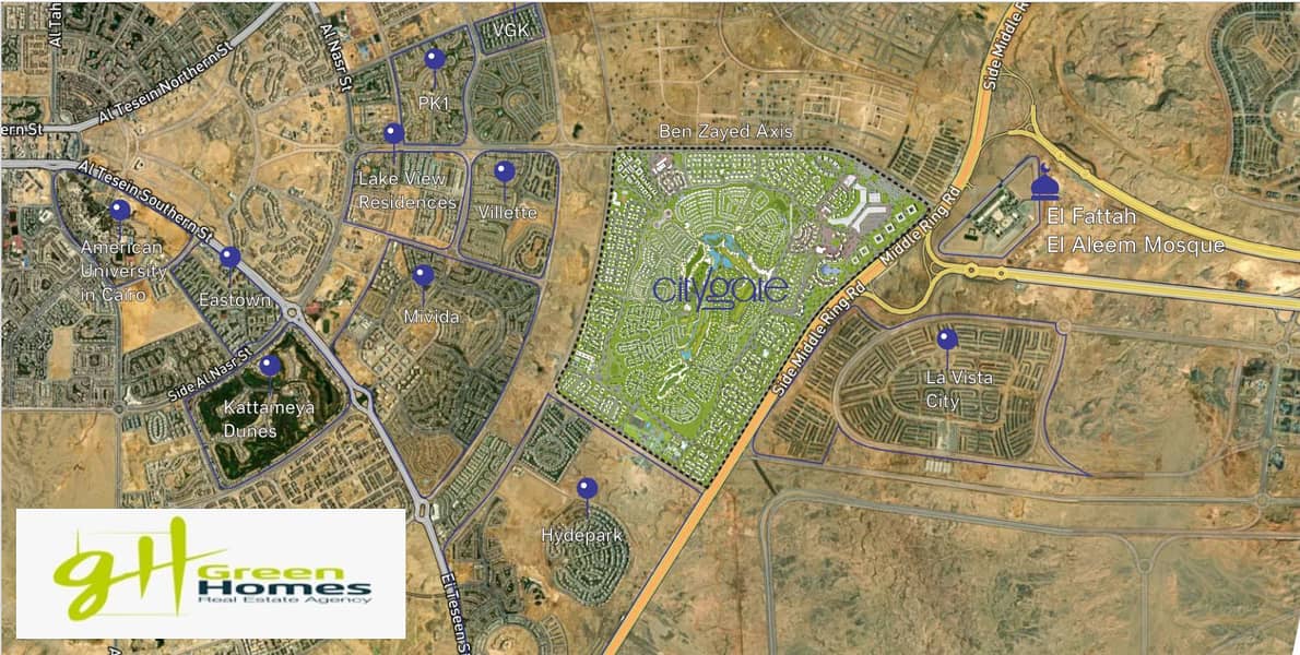 4 competition map new cairo. PNG