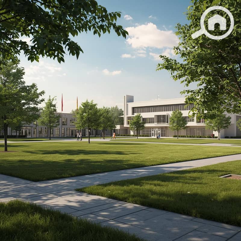 6 Visual Of The Land Surrounded By Educational Atmosphere, Nearby University And Schools, Green Public Areas, Safe And Organized Environment, Realistic Photorealistic (3). jpg